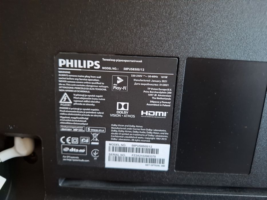 PHILIPS 58PUS8505/12 58 Zoll TV Ambilight 4K UHD LED Android