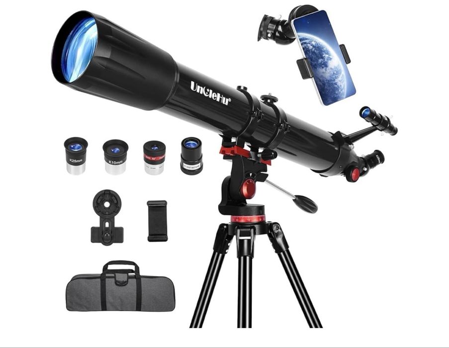 Teleskop astronomiczny UncleHu 90 mm (36x–450x) – nowy