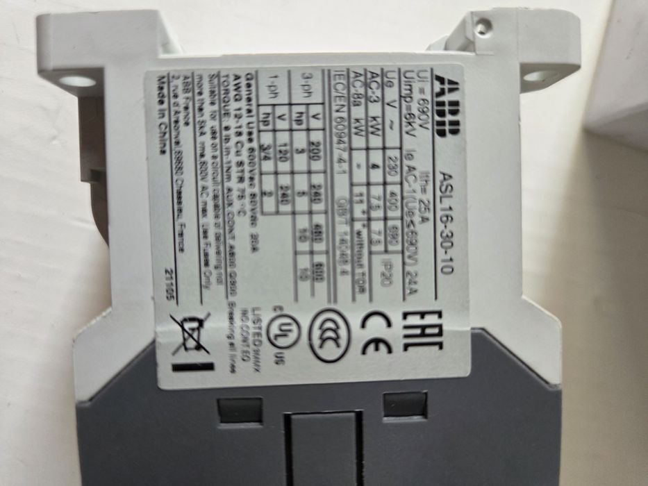Stycznik abb asl16.30.10.81