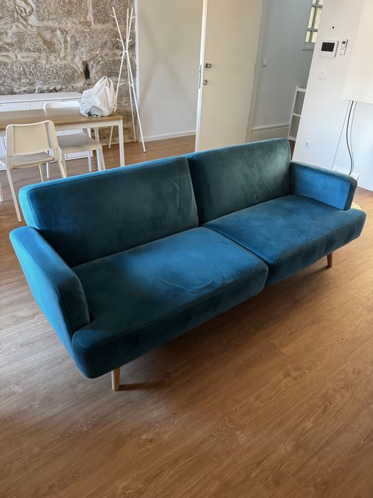 Sofá-cama Homa azul turqueza