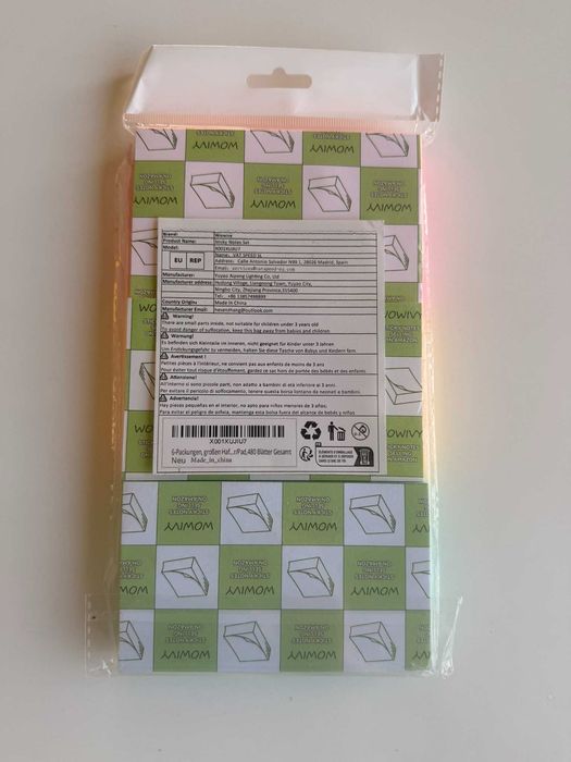 Karteczki samoprzylepne 6 kolorów + GRATIS