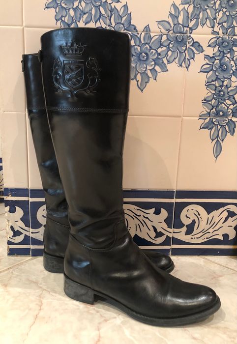 Botas em pele de cano alto (Pretas, castanhas e camel N.37)
