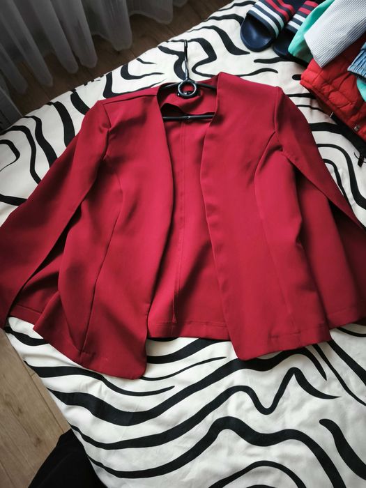 Marynarka - narzutka bordowa Shein 36