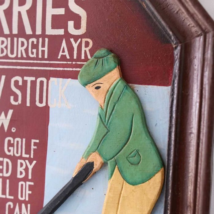 Placa decorativa em madeira "Curries of Edinburgh Ayr"