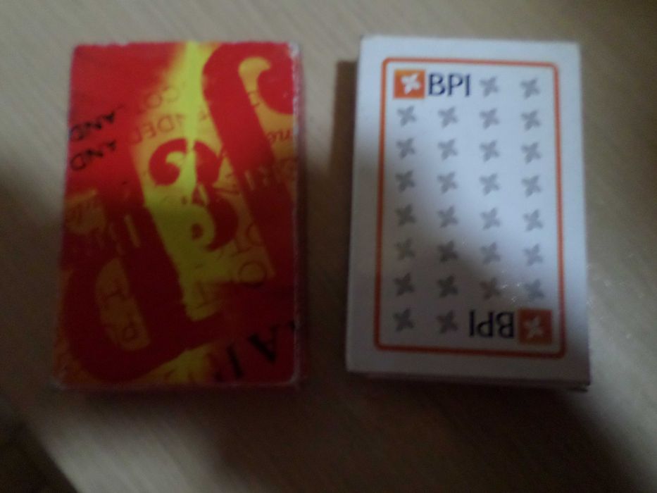 2 baralhos cartas com publicidade