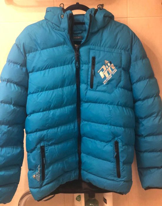 Kurtka męska zimowa turkus Peak Mountain, taliowana L