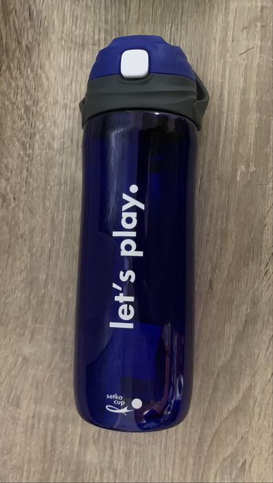 Новая спортивная бутылка для воды с поильником, 750 мл, синяя