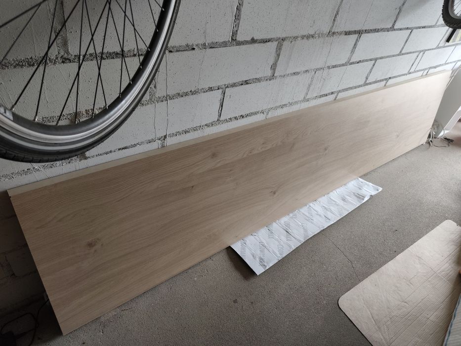 Biurko 3m, 2 szafeczki Alex Ikea, blat od stolarza, nóżka