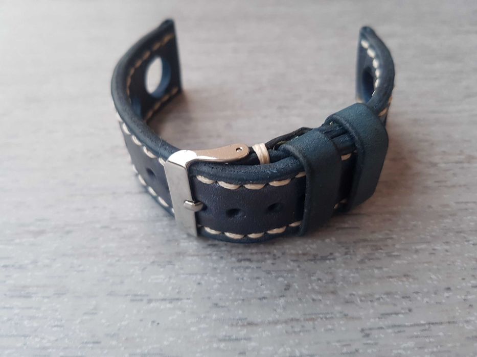 Skórzany pasek typu rally postarzany