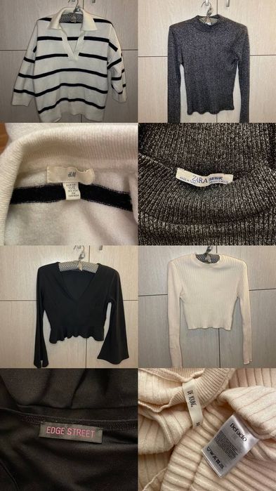 Лот женских кофт, свитеров размер S-M ZARA, H&M, DeFacto цена за все