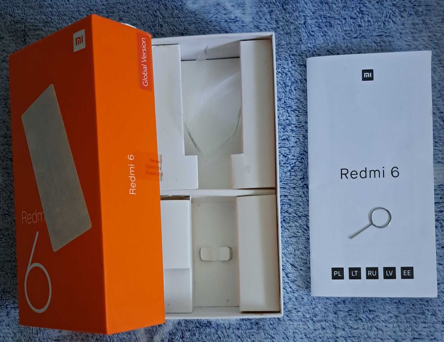 Pudełko z instrukcją do telefonu Xiaomi Redmi 6 Gold