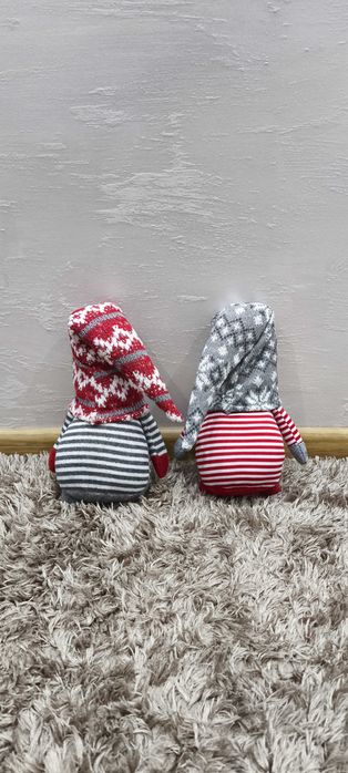 2x Skrzat Krasnal Gnom Duży 42cm Mikołaj Prezent Zestaw Świąteczny