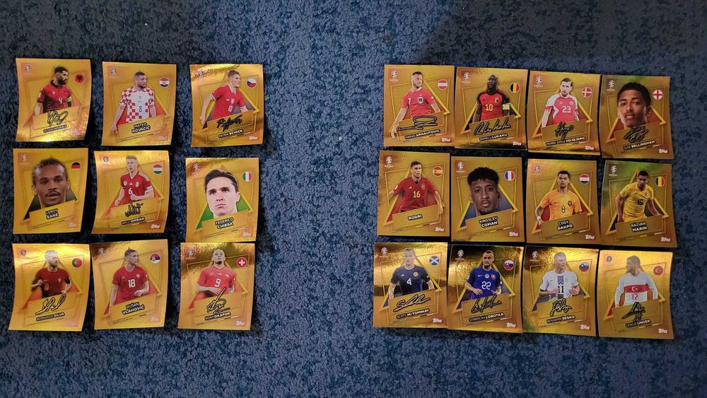 EURO 2024: lote de 500 cromos todos diferentes incluindo todos os 27 cromos de Portugal