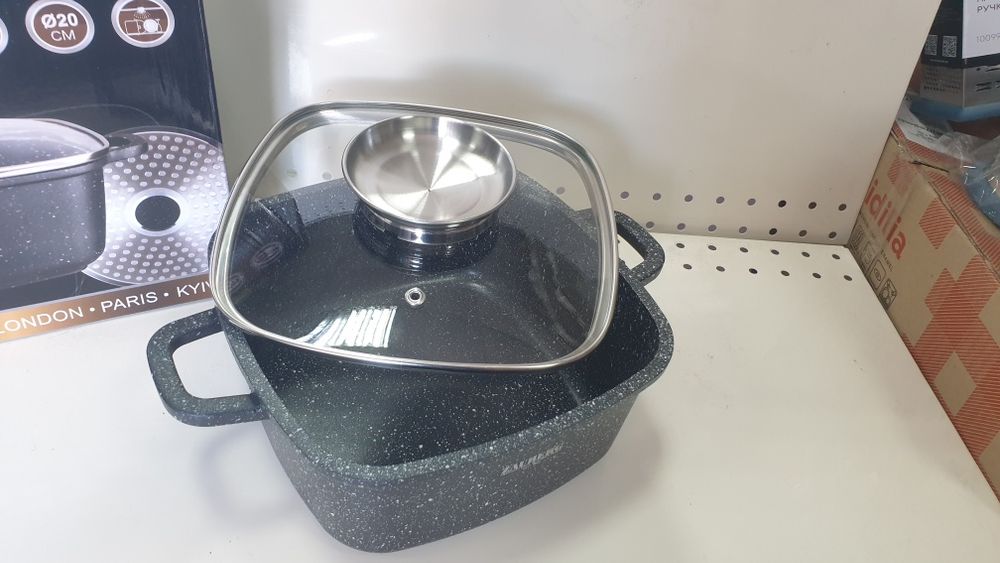 Каструля з мармуровим  покриттям