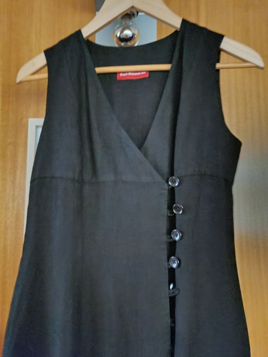 Vestido maxi preto Alain Manoukian