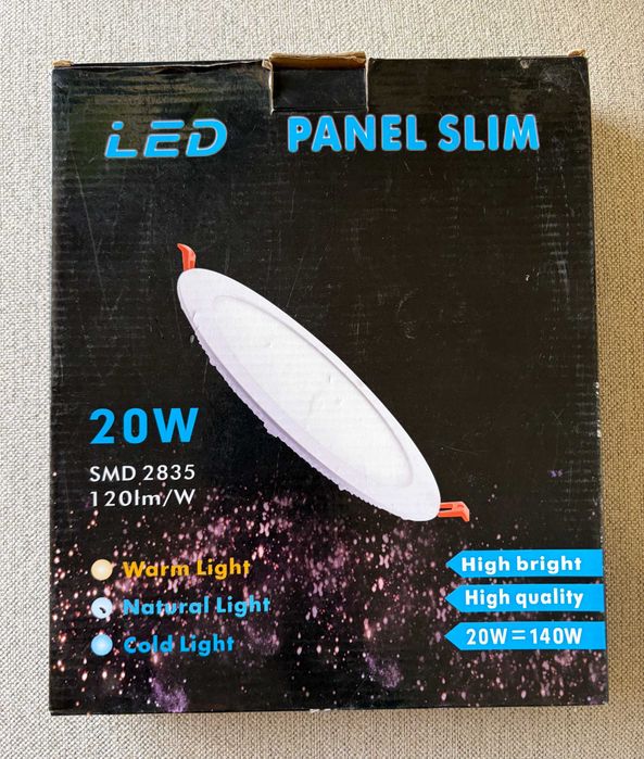 Painel LED Slim Embutir 20W | Novo em Caixa | Alta Luminosidade