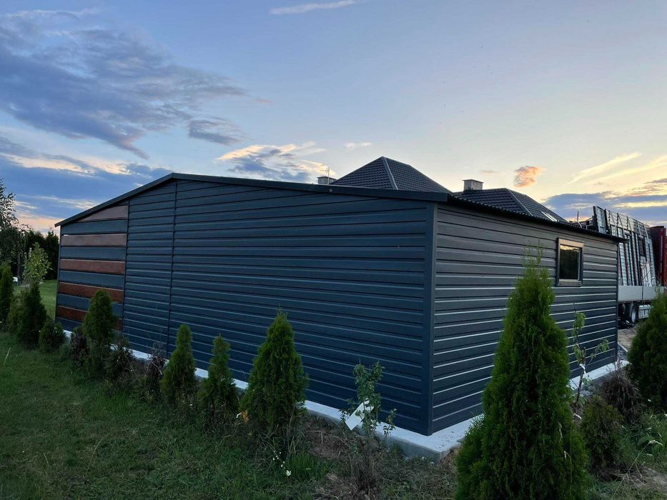 Garaż blaszany wiata Wzmocniony PROFILAMI. Producent SZYBKA REALIZACJA