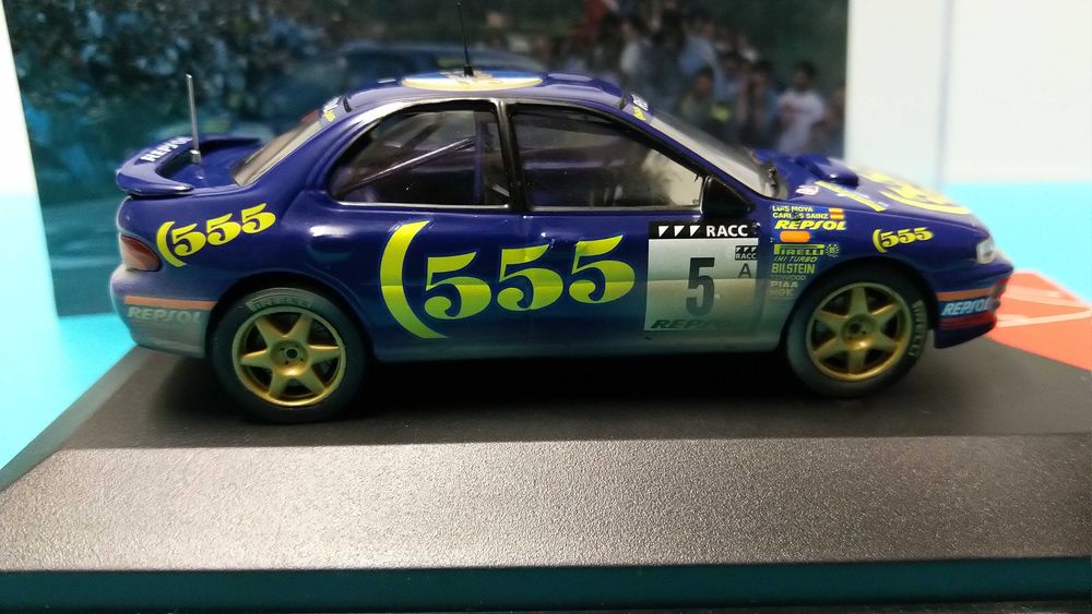 Subaru Impreza 555 #5 C. Sainz - Rali Catalunha 1995: Miniat esc 1/43