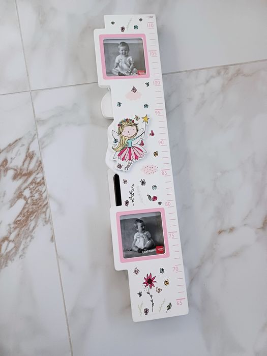 Home&You zawieszka miarka ramka na zdjęcia biała dla Dziewczynki róż