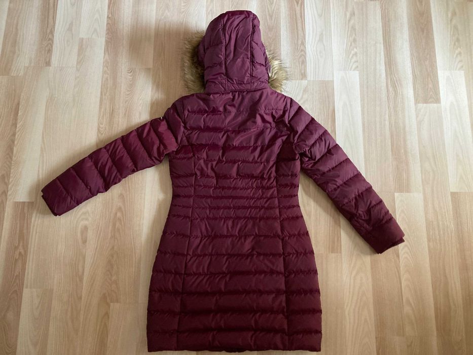 Tommy Hilfiger Płaszcz zimowy puchowy DW0DW00511 Bordowy M damski