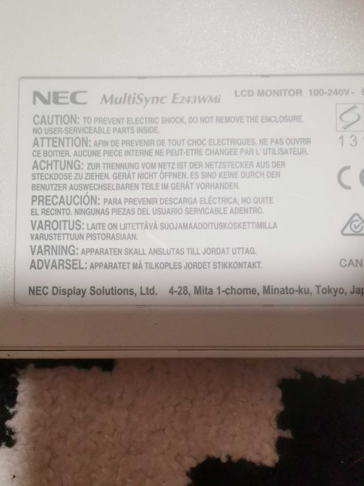 Монітор Nec MultiSync Е243WMi