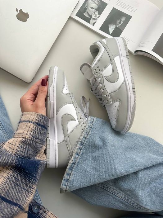Кросівки Nike Dunk Low Grey White Leather