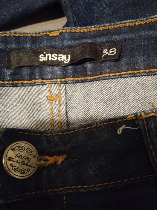 Spodnie damskie dżinsy bawełniane Sinsay