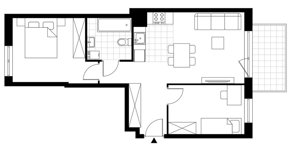 3-pokojowe mieszkanie 51m2 + balkon