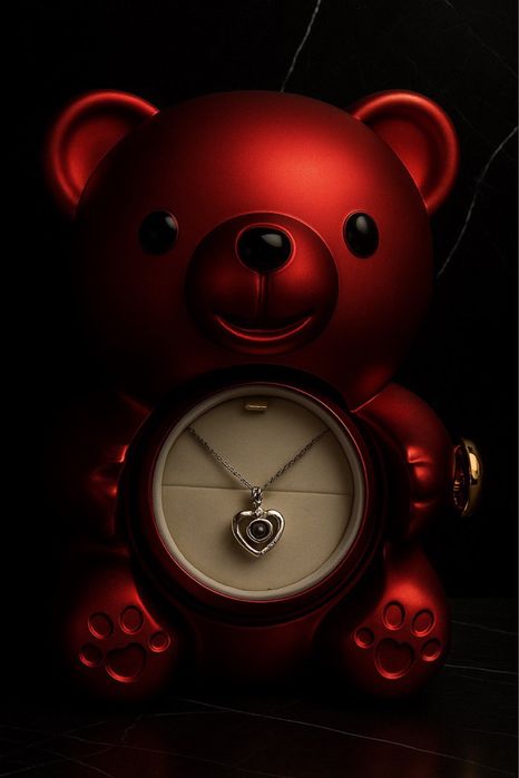 Подарункова іграшка ведмедик з розою