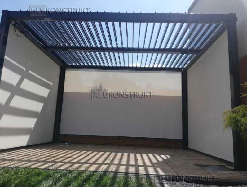 Pergola aluminiowa lamelowa bioklimatyczna altana ogrodowa 4x4 400x400
