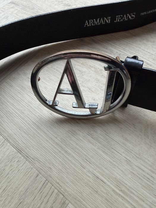 Skorzany pasek Armani Jeans