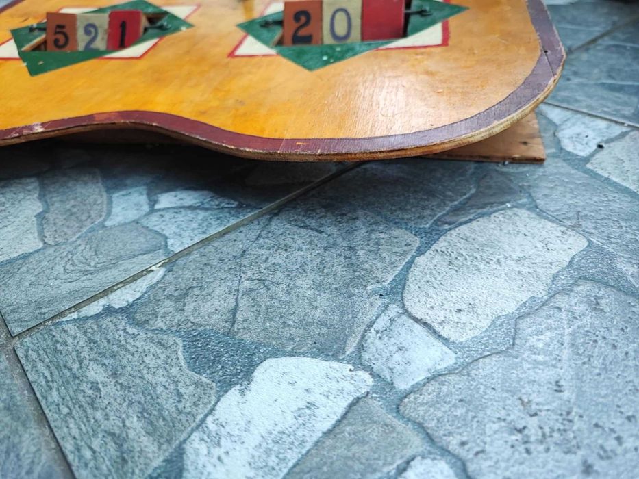 Drewniana tablica,do punktowania do gry typu pinball,1930 r.