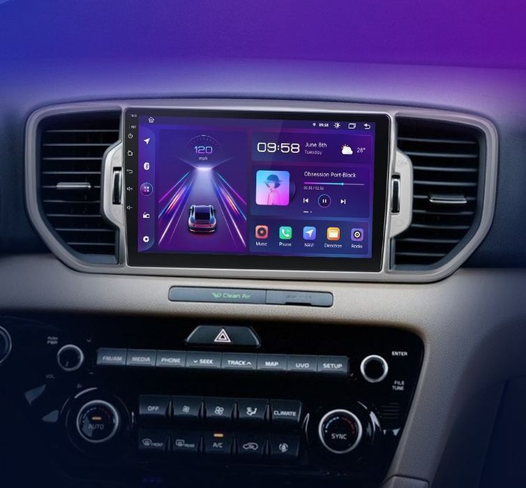 Kia Sportage 4 – Radio Android 15 9” CarPlay Android Auto 1GB/16GB GPS Nawigacja Stacja Multimedialna WiFi Bluetooth PL