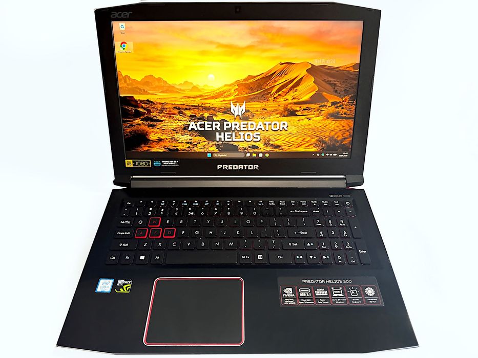 Gamingowy Laptop Acer Predator Helios Ośmio i7 Nvidia 16GB SSD-512 Win11 Dla Gracza Pracy