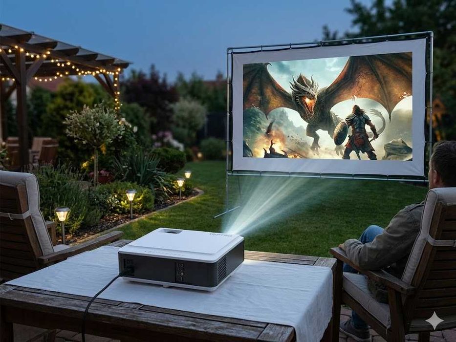 Projektor LED TOPTRO TR82 4K 300 Cali  7500lm WiFi Bluetooth PS5 Xbox