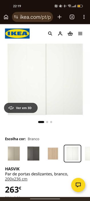 Portas deslizanres HASVIK - IKEA