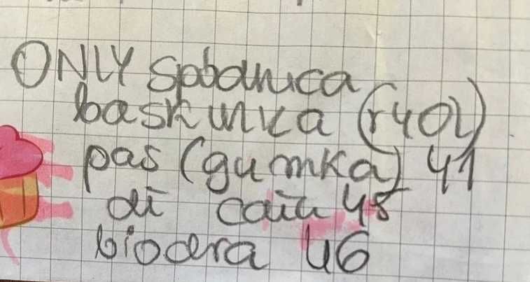 only spodnica dres panterka centki falbanka baskinka tuba na gumce