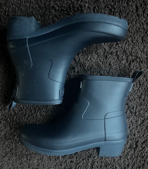 Hunter kalosze botki granatowe refined heel 37 38 jak nowe
