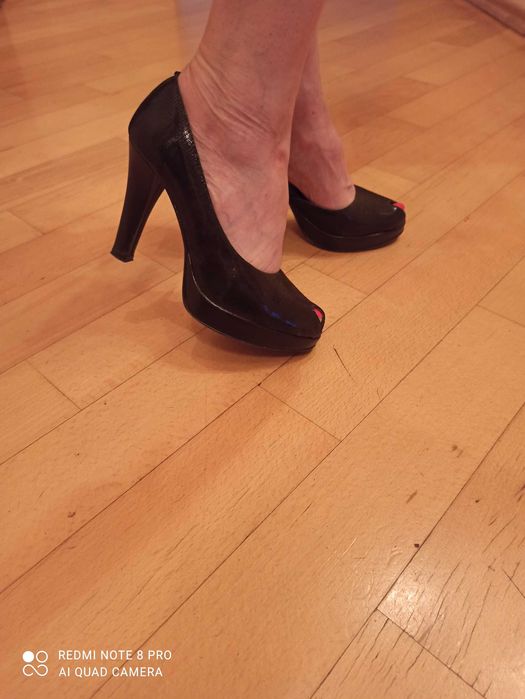 Buty Szpilki czarne skóra naturalna