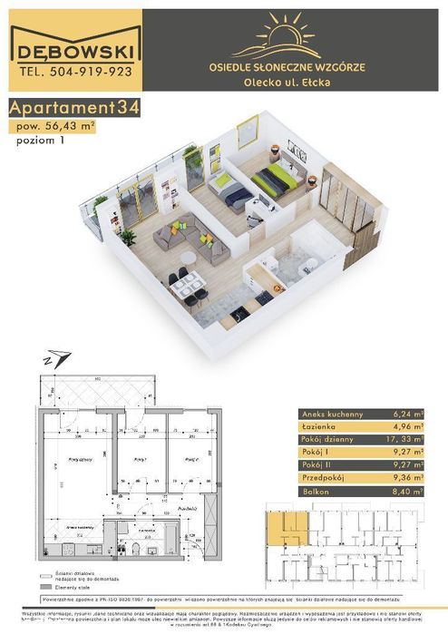 Słoneczne Wzgórze M34 C2 56,43m2