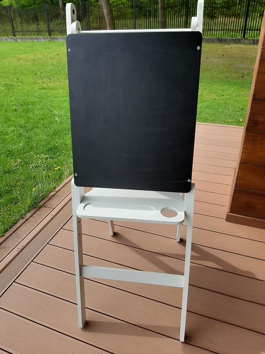 Tablica kredowo magnetyczna drewniana biała