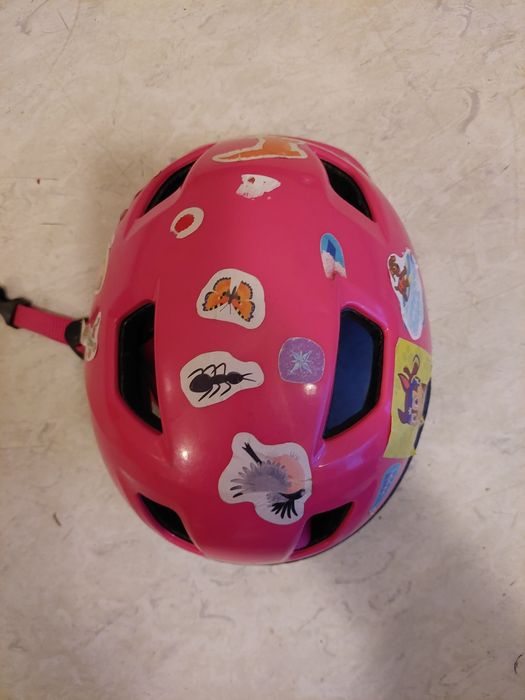 Kask rowerowy dziecięcy B'Twin 44-49 cm różowy