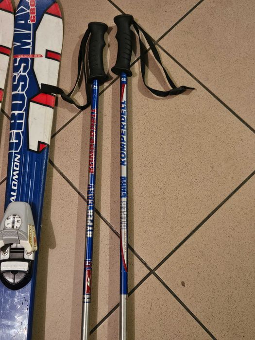 Zestaw Narty Salomon + Buty narciarskie Tecno + Kijki