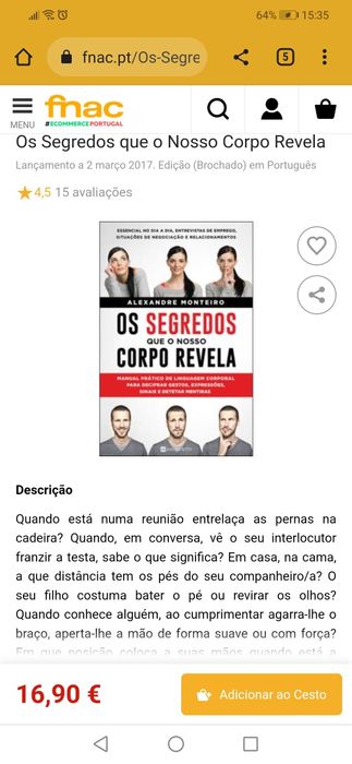 LIVRO os segredos que o nosso corpo revela