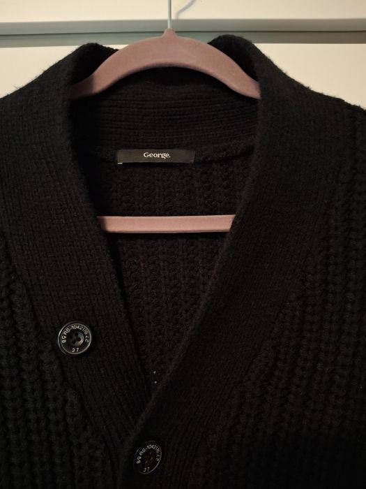 Sweter męski M  acrylic czarny