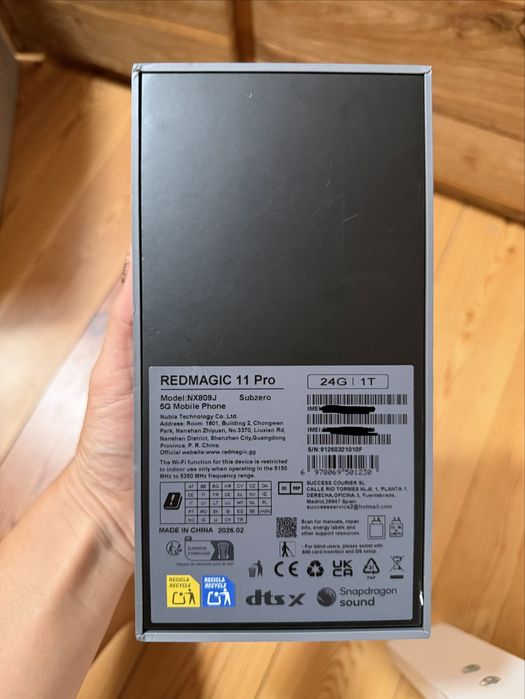 REDMAGIC 11 PRO 5G 24GB RAM | 1 TB com Water Cooler - Telemóvel Gamer com apenas 6 meses de uso