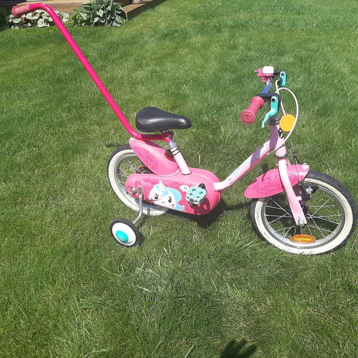 Rowerek B'Twin 500 Jednorożec 14" Jr różowy