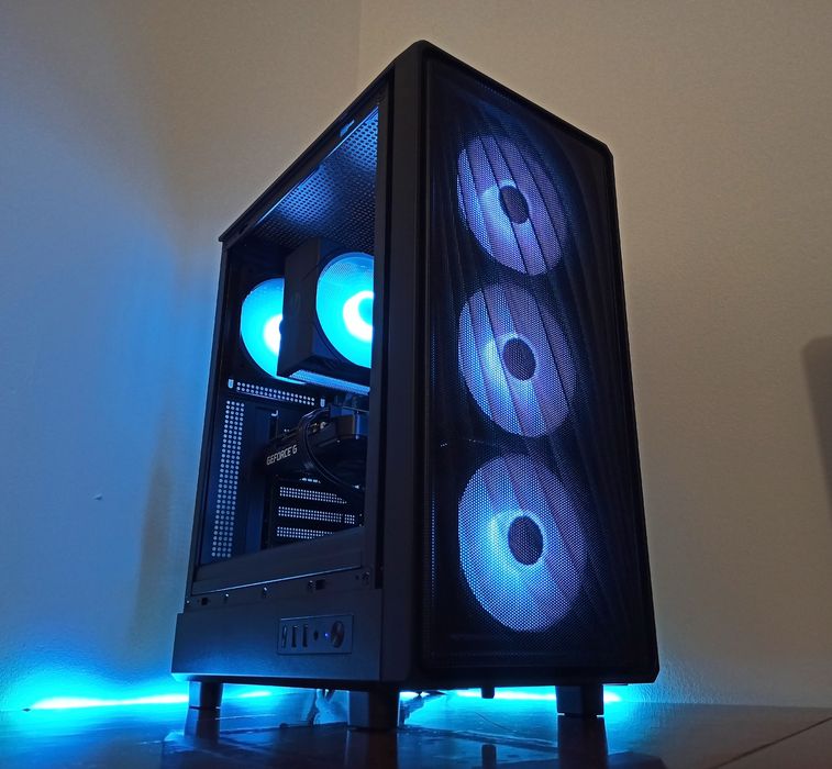 Komputer Gamingowy ARGB - Nowe Części, czysty - jak z fabryki, 100% sprawny. Ryzen 5500, NVMe, Okazja!
