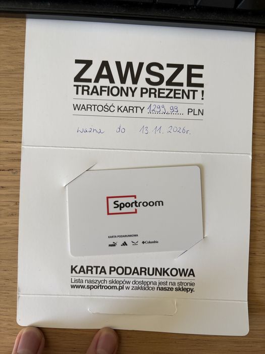 Karta podarunkowa Adidas Puma The North Face