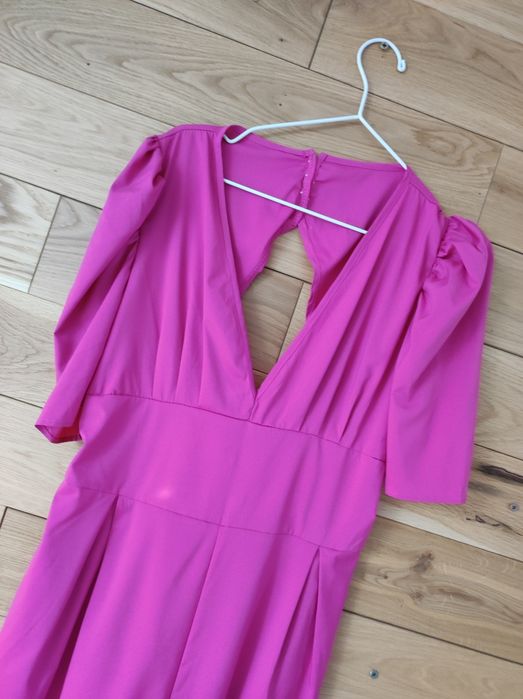 Kombinezon fuksja szerokie spodnie r 38/40